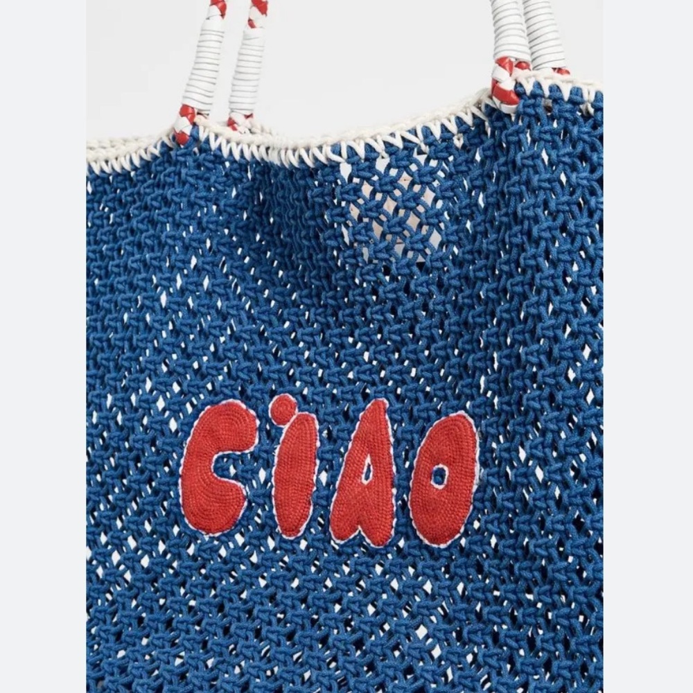 NWT CLARE V L'ete Tote, Cobalt with Poppy and Cream Ciao - Picture 2 of 5